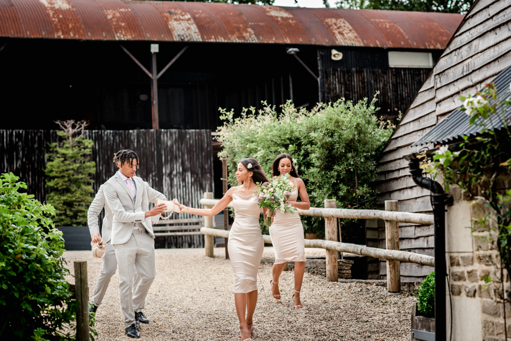 cripps barn wedding guests arriving cotswolds