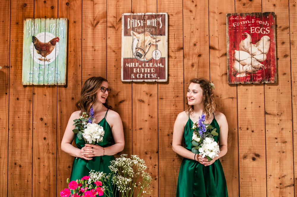 bridesmaids green dresses